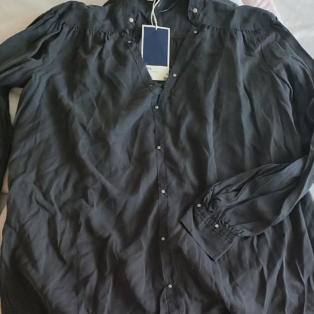 zara silk blouse